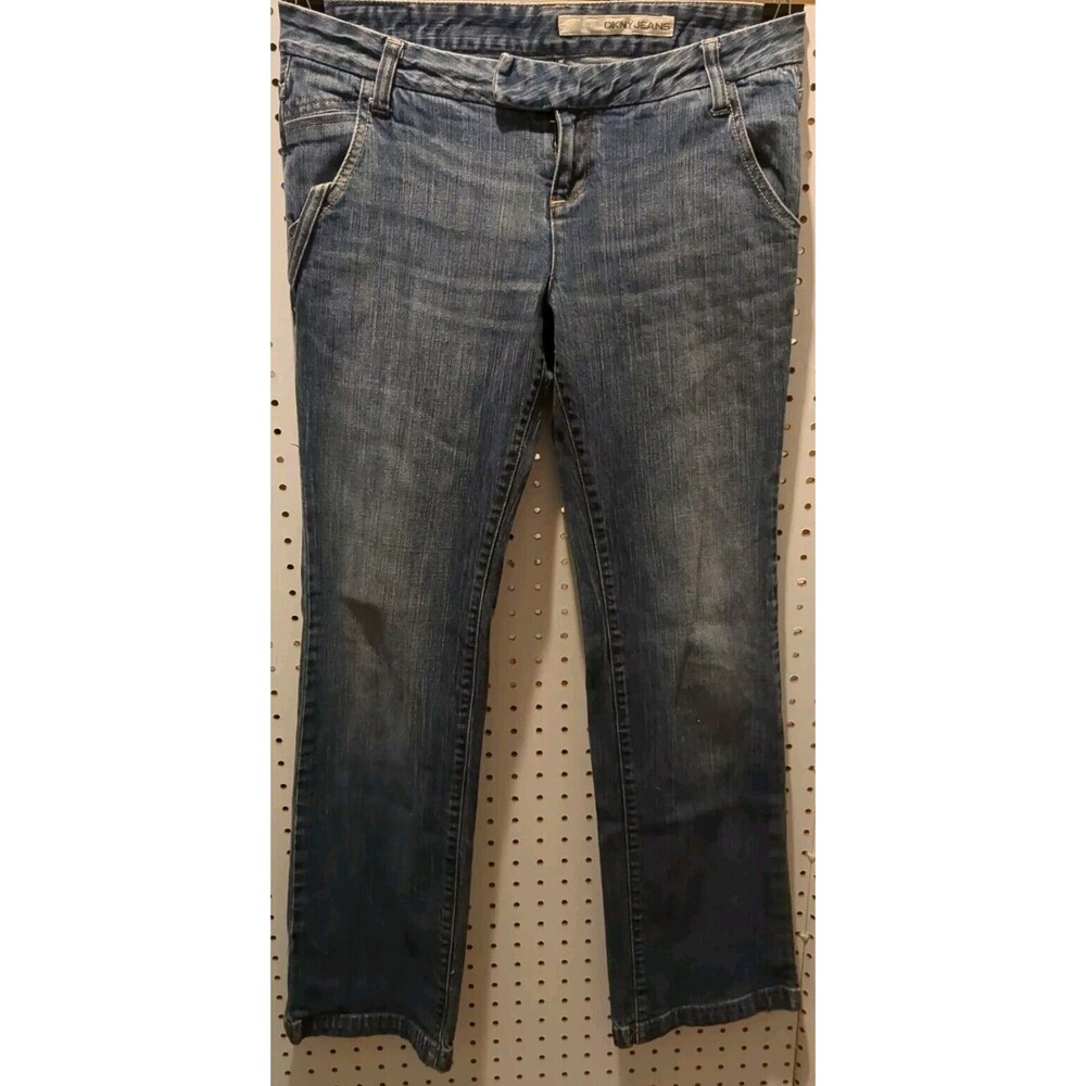 DKNY Women's Jeans 29 Straight Leg Medium Wash Pockets